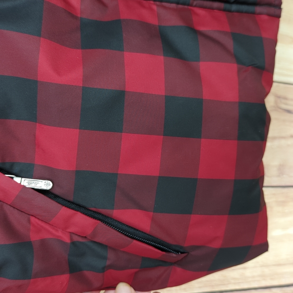 Lauren Ralph Lauren Buffalo Plaid Down Jacket Drawstring Waist Hood Faux… - Picture 6 of 17